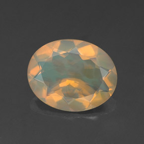 Ópalo multicolor natural de 1,39 ct, transparente, transparente / translúcido