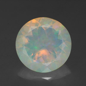 Ópalo multicolor natural de 1,92 ct, transparente, transparente / translúcido