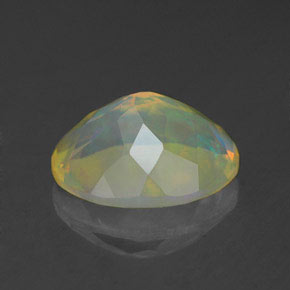 Ópalo multicolor natural de 1,66 ct, corte óvalo, transparente