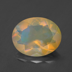 Ópalo multicolor natural de 1,54 ct, transparente, transparente / translúcido