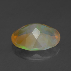 Ópalo multicolor natural de 1,54 ct, transparente, transparente / translúcido