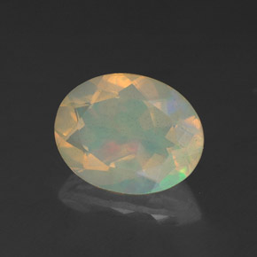 Ópalo multicolor natural de 1,52 ct, transparente, transparente / translúcido