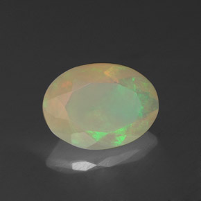 Ópalo multicolor natural de 1,27 ct, transparente, transparente / translúcido