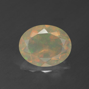 Ópalo multicolor natural de 1,39 ct, transparente, transparente / translúcido