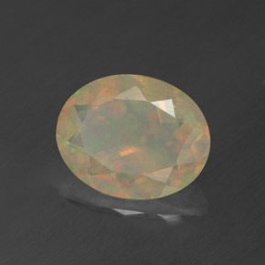 Ópalo multicolor natural de 1,39 ct, transparente, transparente / translúcido