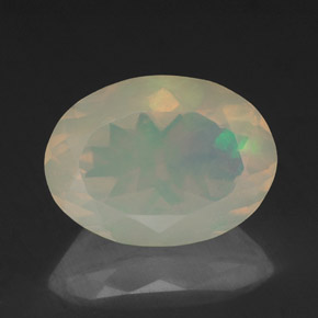 Ópalo multicolor natural de 1,97 ct, transparente, transparente / translúcido