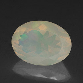 Ópalo multicolor natural de 1,97 ct, transparente, transparente / translúcido