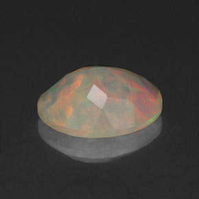 Ópalo multicolor natural de 1,37 ct, transparente, transparente / translúcido