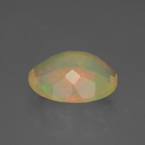 Ópalo multicolor natural de 1,34 ct, corte óvalo, translúcido