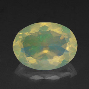Ópalo multicolor natural de 1,67 ct, corte óvalo, transparente