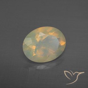 Ópalo Multicolor natural de 1.50 ct, Ovalada, Transparente