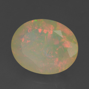 Ópalo Multicolor natural de 1.60 ct, Ovalada, Transparente / Translúcido