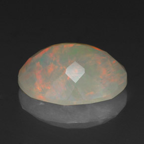 Ópalo multicolor natural de 2,18 ct, transparente, transparente / translúcido