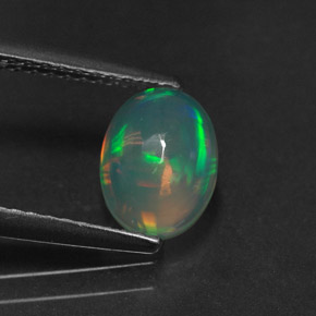 Ópalo multicolor natural de 0,92 ct, transparente, transparente / translúcido