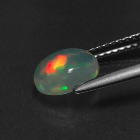 Ópalo multicolor natural de 0,92 ct, transparente, transparente / translúcido
