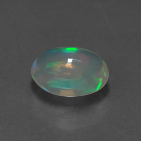 Ópalo multicolor natural de 1,28 ct, corte óvalo, transparente