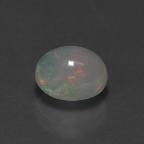 Ópalo multicolor natural de 1,20 ct, transparente, transparente / translúcido