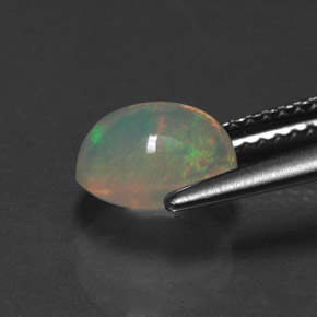 Ópalo multicolor natural de 1,20 ct, transparente, transparente / translúcido