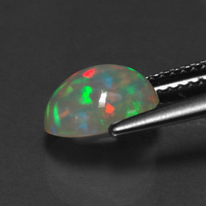 Ópalo multicolor natural de 1,37 ct, transparente, transparente / translúcido