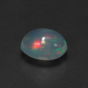 Ópalo multicolor natural de 1,01 ct, corte óvalo, transparente
