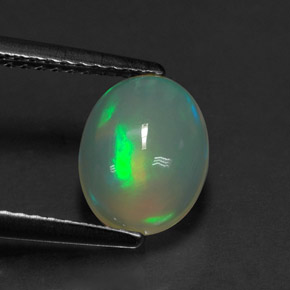 Ópalo multicolor natural de 1,04 ct, transparente, transparente / translúcido