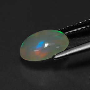Ópalo multicolor natural de 1,04 ct, transparente, transparente / translúcido