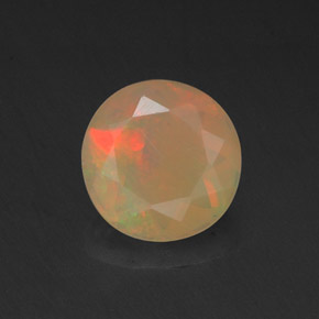 Ópalo multicolor natural de 0,73 ct, transparente, transparente / translúcido