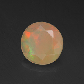 Ópalo multicolor natural de 0,73 ct, transparente, transparente / translúcido