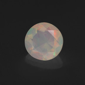 Ópalo multicolor natural de 0,58 ct, transparente, transparente / translúcido