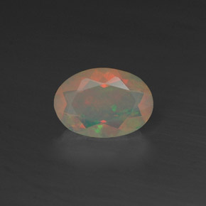 Ópalo multicolor natural de 0,45 ct, transparente, transparente / translúcido