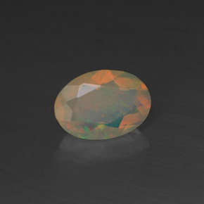 Ópalo multicolor natural de 0,45 ct, transparente, transparente / translúcido