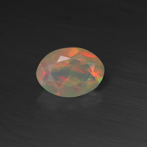 Ópalo multicolor natural de 0,50 ct, transparente, transparente / translúcido