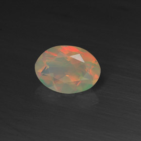 Ópalo multicolor natural de 0,50 ct, transparente, transparente / translúcido