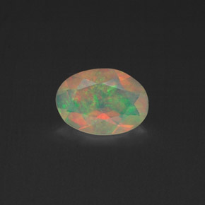 Ópalo multicolor natural de 0,37 ct, transparente, transparente / translúcido