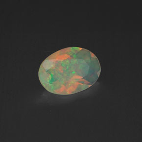 Ópalo multicolor natural de 0,37 ct, transparente, transparente / translúcido