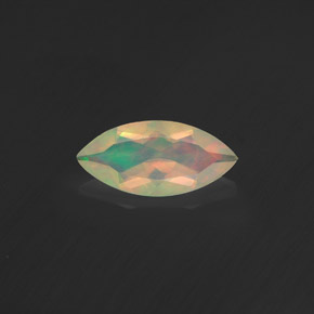 Ópalo multicolor natural de 0,56 ct, marquesa, transparente