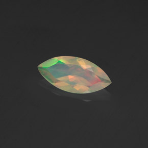 Ópalo multicolor natural de 0,56 ct, marquesa, transparente