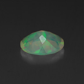 Ópalo multicolor natural de 1,01 ct, corte óvalo, transparente