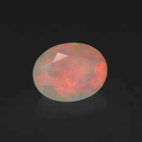 Ópalo multicolor natural de 1,36 ct, transparente, transparente / translúcido