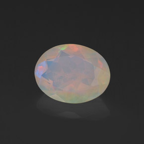 Ópalo multicolor natural de 1,11 ct, transparente, transparente / translúcido
