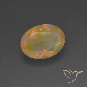 Ópalo Multicolor natural de 1.07 ct, Ovalada, Translúcido