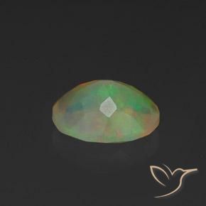 Ópalo Multicolor natural de 1.07 ct, Ovalada, Transparente