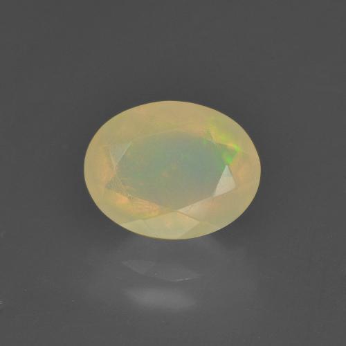 Ópalo multicolor natural de 1,24 ct, corte óvalo, translúcido