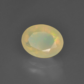 Ópalo multicolor natural de 1,24 ct, corte óvalo, translúcido