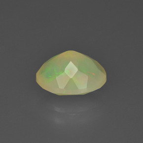 Ópalo multicolor natural de 1,24 ct, corte óvalo, translúcido