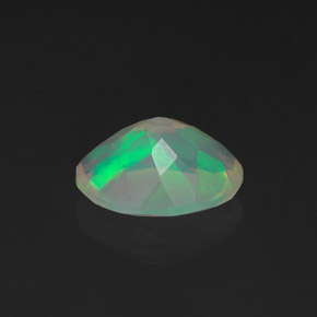 Ópalo multicolor natural de 1,05 ct, corte óvalo, transparente