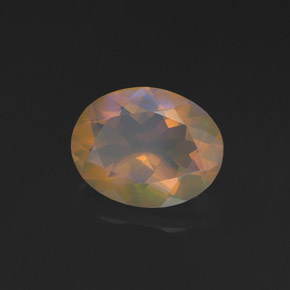 Ópalo multicolor natural de 1,14 ct, corte óvalo, transparente