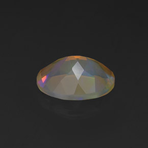 Ópalo multicolor natural de 1,14 ct, corte óvalo, transparente