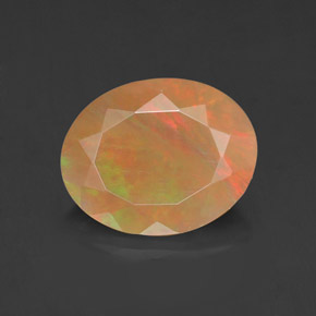 Ópalo multicolor natural de 1,43 ct, corte óvalo, opaco