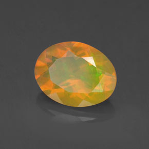 Ópalo multicolor natural de 1,21 ct, corte óvalo, transparente